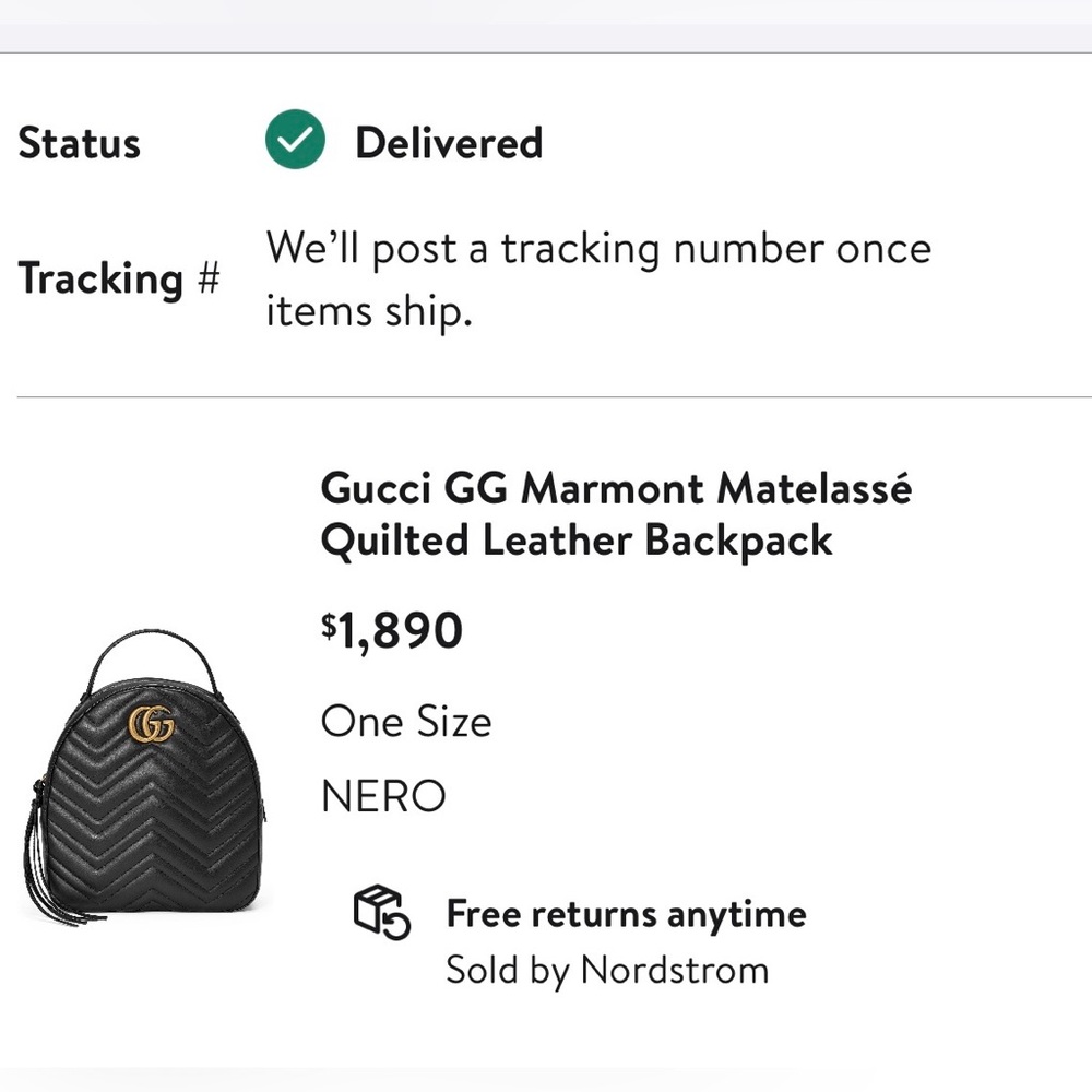 Authentic — Gucci GG Marmont Mini Backpack – Black Matelassé Leather - Picture 16 of 16